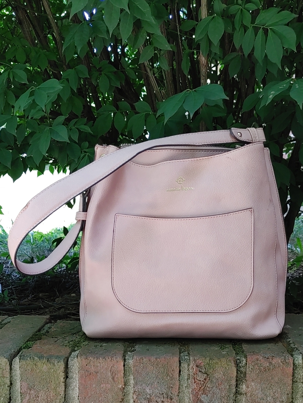 Nanette Lepore Leslie Triple Section Baby Pink Shoulder Bag